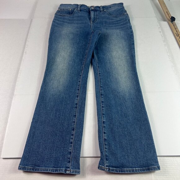 Madewell Jeans Women's 31x26* Mid Rise Kick Out Blue Faded Stretch Denim Tag 29 - Picture 1 of 16